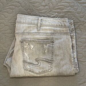 Silver Jeans Light Gray Straight Leg Denim
